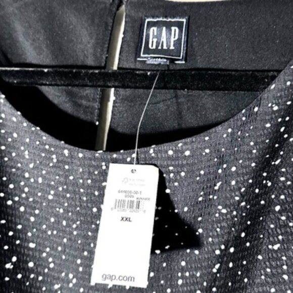 Gap Dress 2XL XXL Puffy Sleeves Mini Dress Festive NWT Black Cute Sexy - Picture 1 of 6